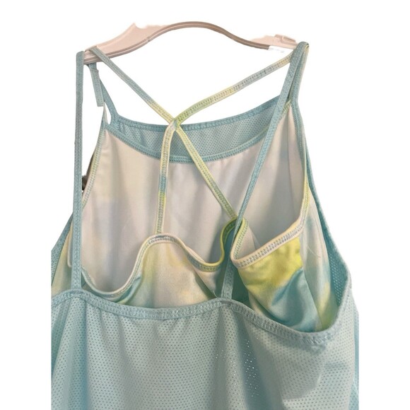 New Ideology Girls Layered-Look Active Tank Light Blue overlay Size 16 XL - Picture 4 of 8